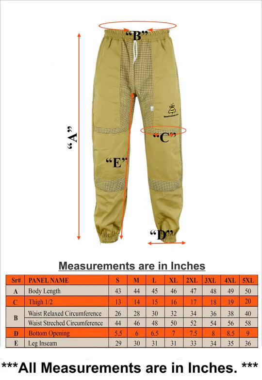 3-Layer Mesh Beekeeping Trouser with Attached Tool Pockets | Brown